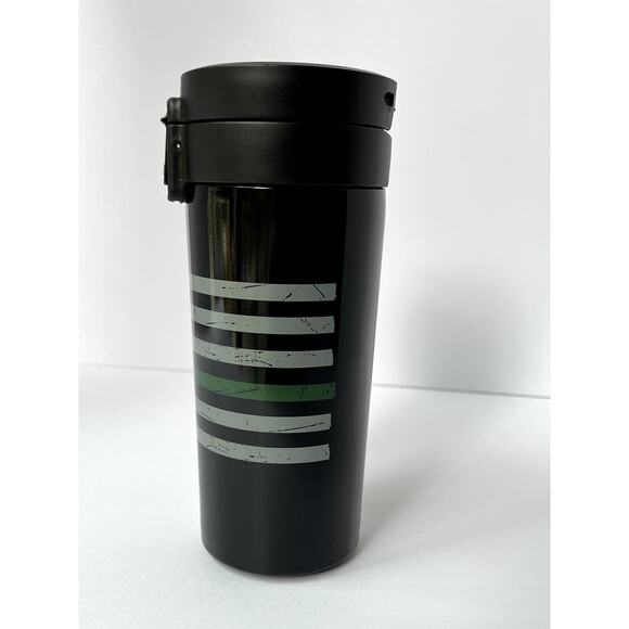 Thin Green Line Military American Flag 12 Ounce Vacuum Tumbler - Picture 2 of 10
